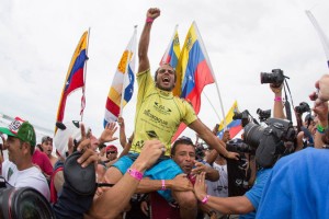 El Medallista de Oro del ISA World Masters Surfing Championship 2012 Magnum Martínez (VEN) estará de regreso para defender su título. Foto: ISA/Rommel Gonzales